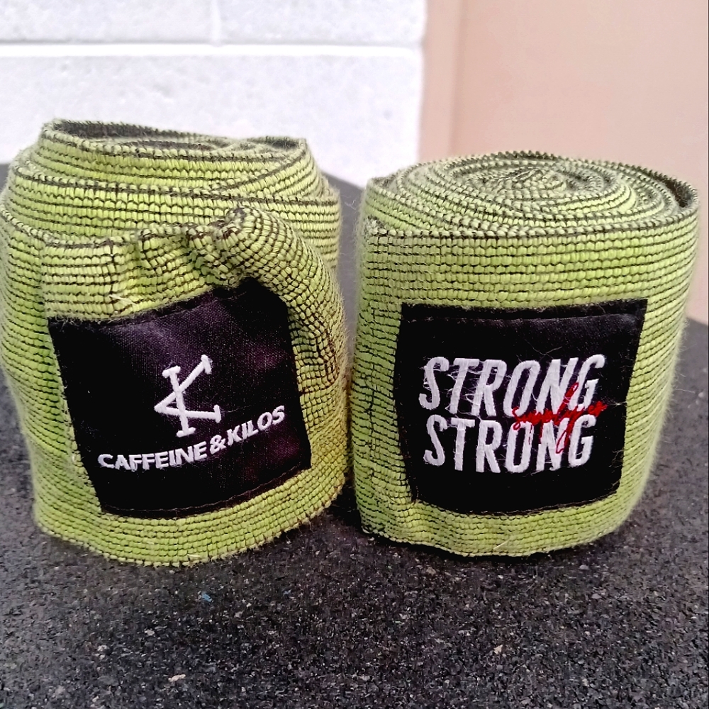 Green and Black Strong strong supply long length knee wraps for weightlifting
